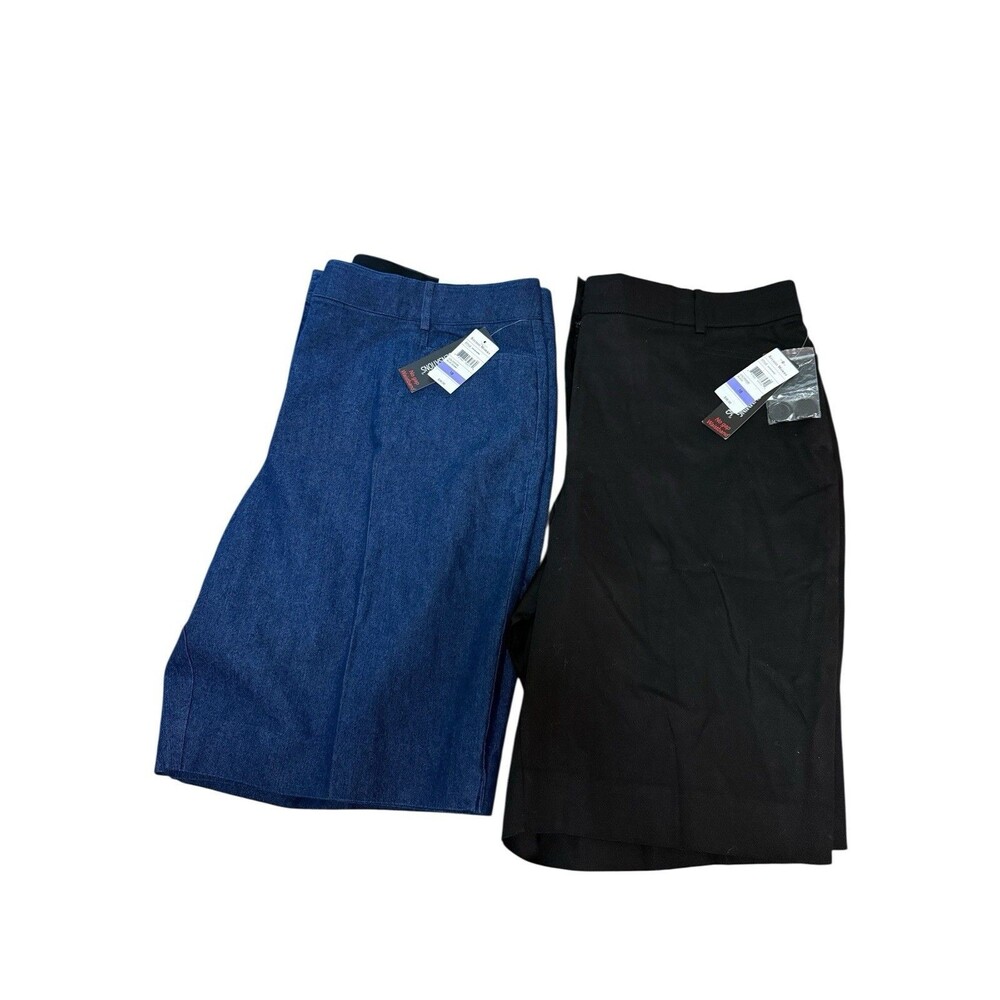 Studio Works Shorts Size 18 Lot Of 2 New Blue Black